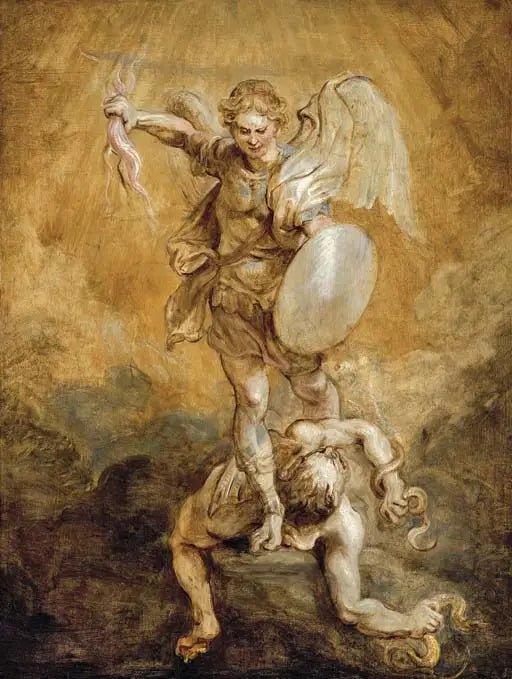 São Miguel submetendo Lúcifer - Peter Paul Rubens