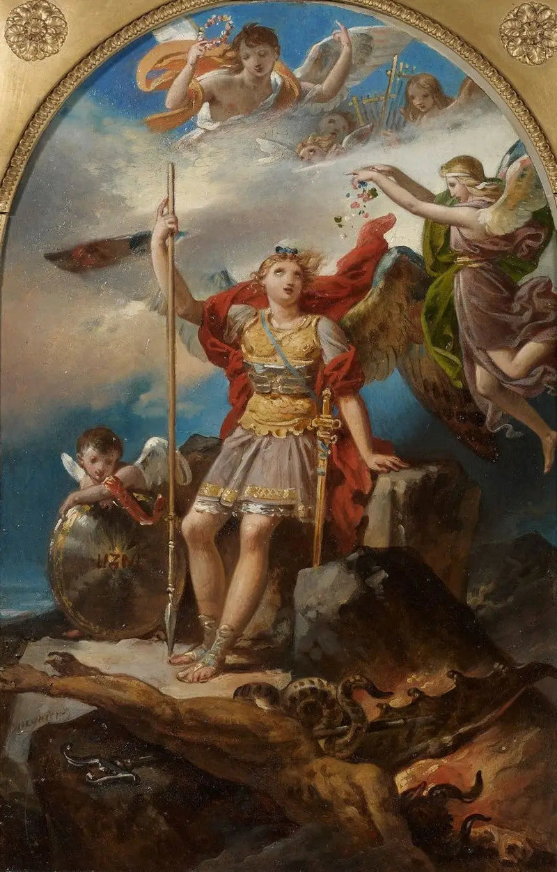 São Miguel expulsando o demônio - Charles Meynier