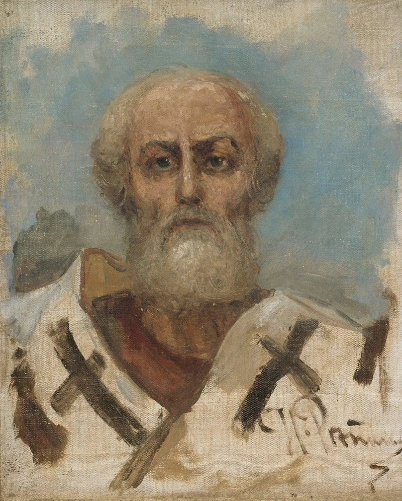 São Nicolau, esboço - Ilya Repin