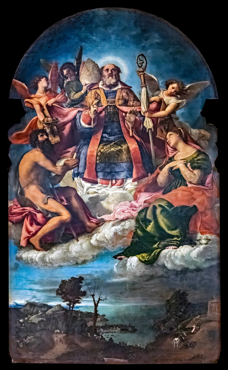 São Nicolau em glória - Lorenzo Lotto