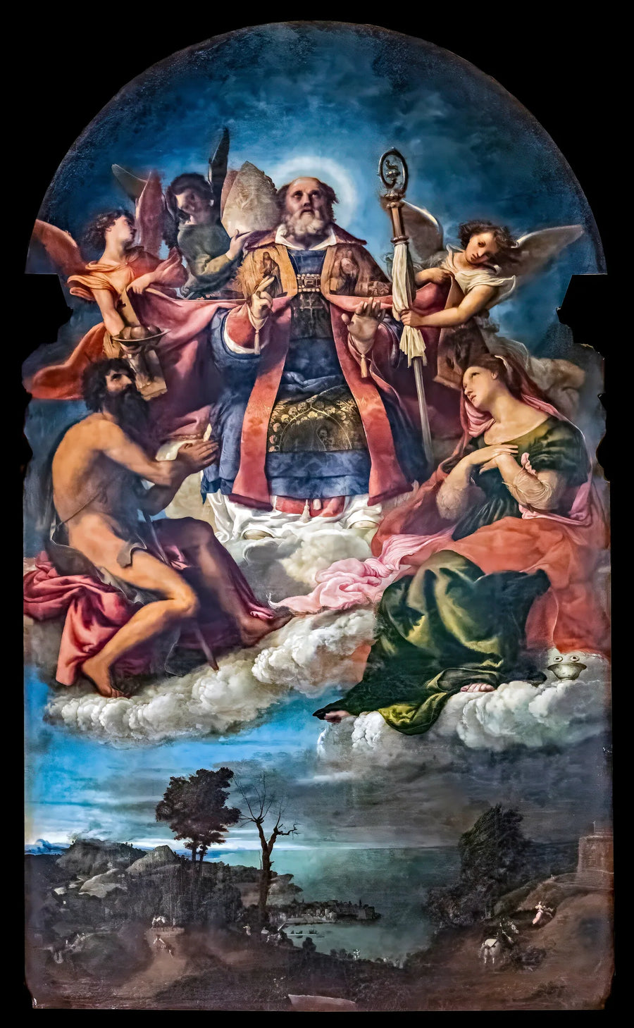 São Nicolau em glória - Lorenzo Lotto