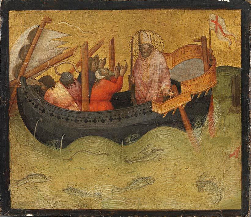 São Nicolau e a tempestade - Agnolo Gaddi