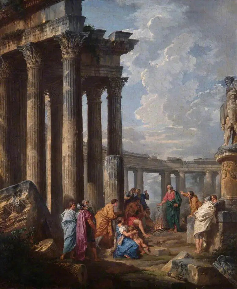 São Paulo em Malta segurando a víbora - Giovanni Paolo Panini
