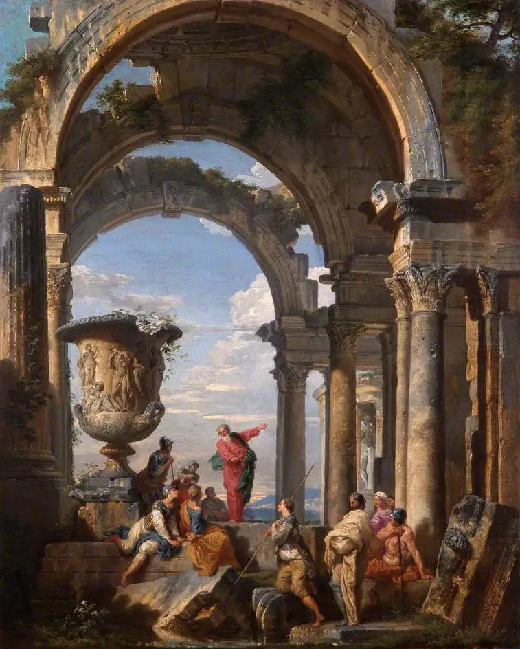 São Paulo pregando em Atenas - Giovanni Paolo Panini