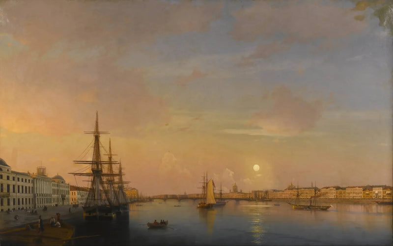 São Petersburgo - Galeão nos cais - Ivan Aivazovsky