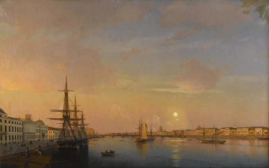 São Petersburgo - Galeão nos cais - Ivan Aivazovsky