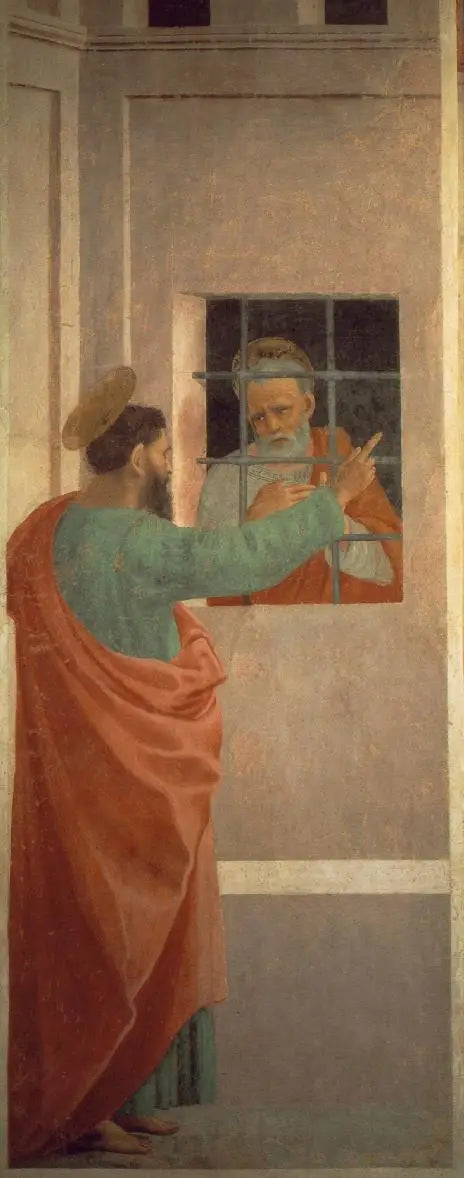 São Pedro na prisão é visitado por São Paulo - Filippino Lippi