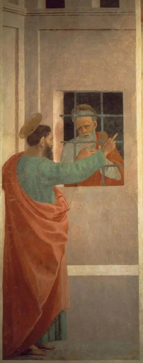 São Pedro na prisão é visitado por São Paulo - Filippino Lippi