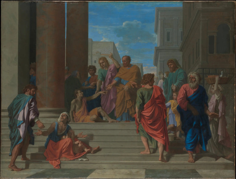 São Pedro e São João curando o aleijado - Nicolas Poussin