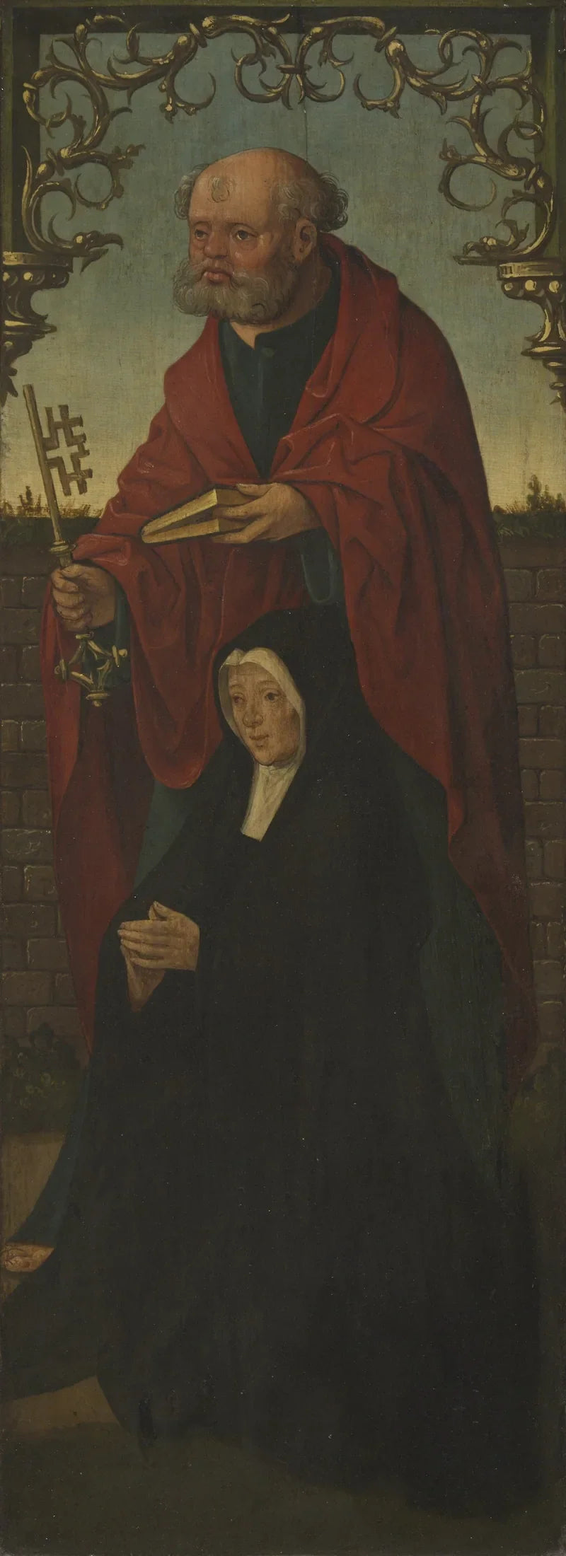 São Pedro e um doador; São Tomás (no reverso) - Jacob Cornelisz van Oostsanen