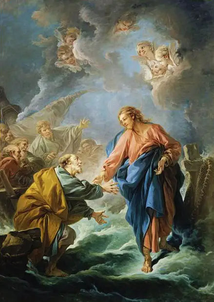 São Pedro caminhando sobre as águas - François Boucher