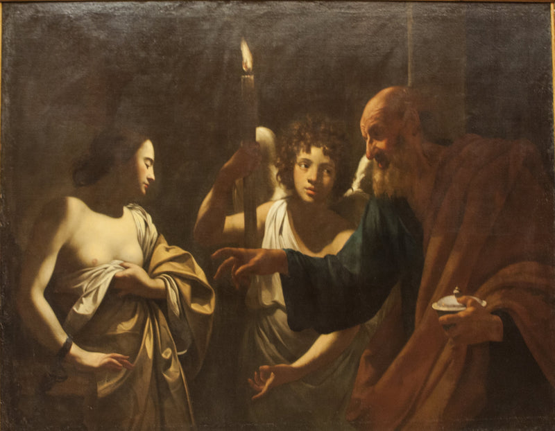 São Pedro visitando Santa Ágata encarcerada - Simon Vouet