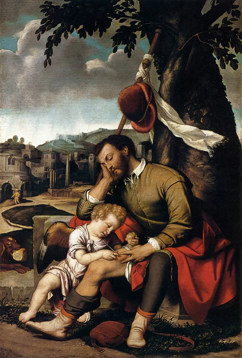 São Roque curado pelo anjo - Alessandro Bonvicino