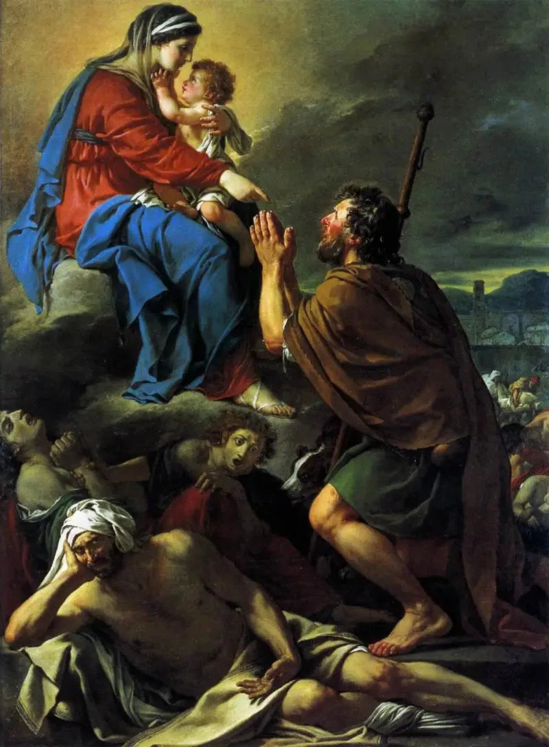 São Roque intercedendo junto à Virgem - Jacques-Louis David
