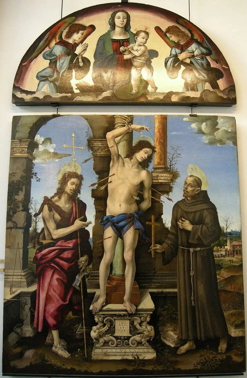 São Sebastião com a Virgem e o Menino - Filippino Lippi