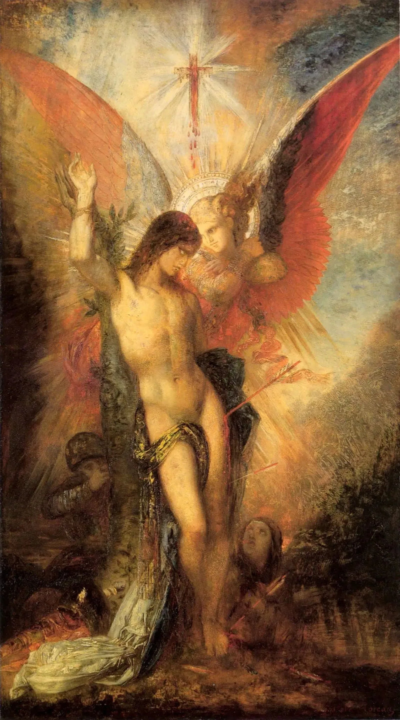 São Sebastião e o anjo - Gustave Moreau