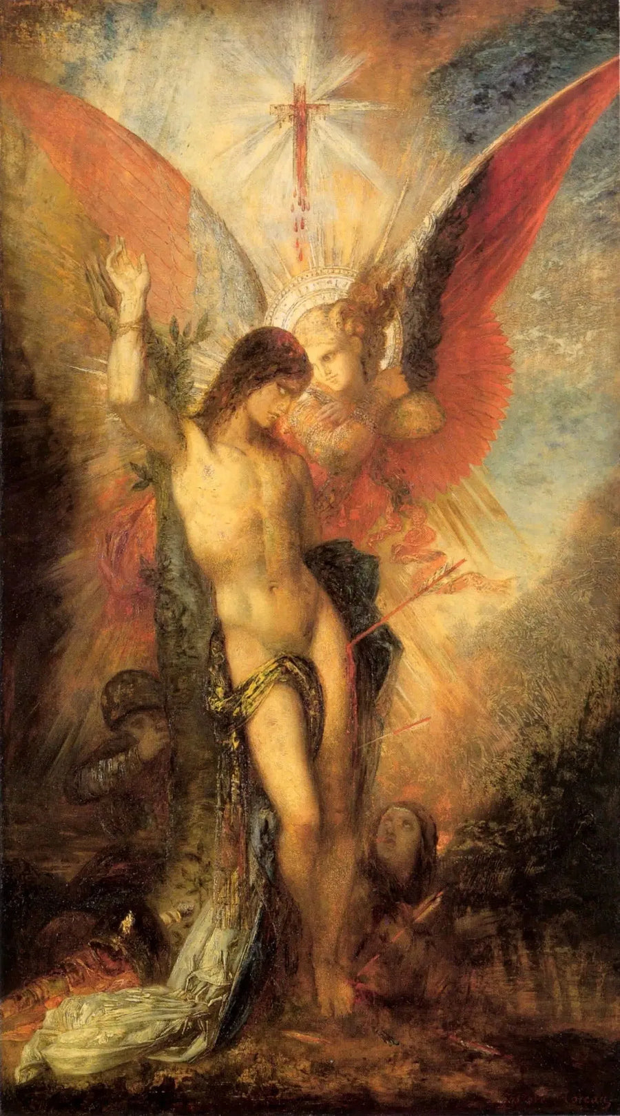 São Sebastião e o anjo - Gustave Moreau