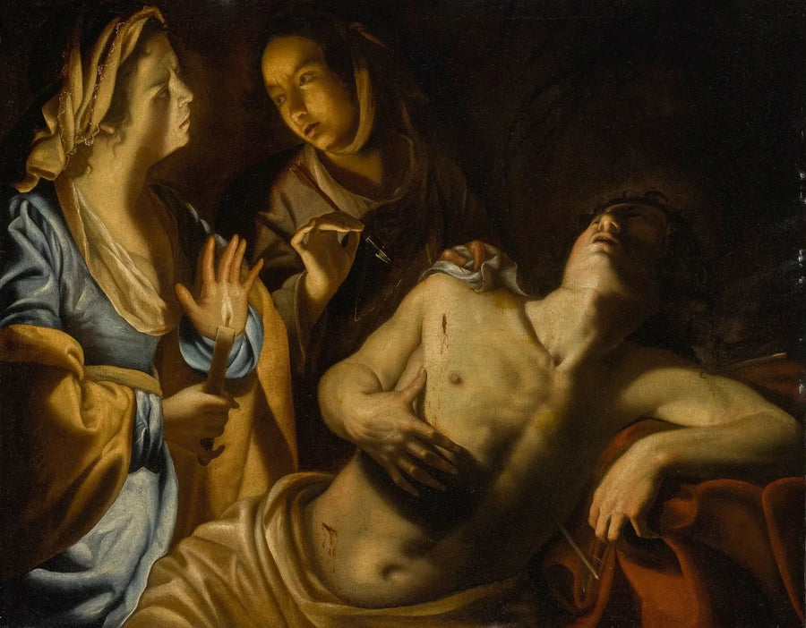 São Sebastião tratado por Santa Irene - Artemisia Gentileschi