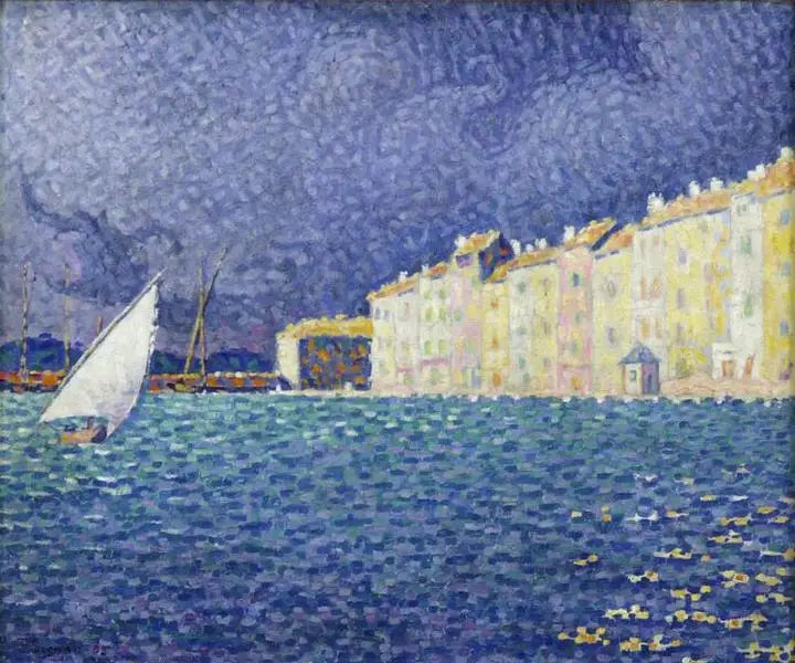 Saint-Tropez, a tempestade - Paul Signac