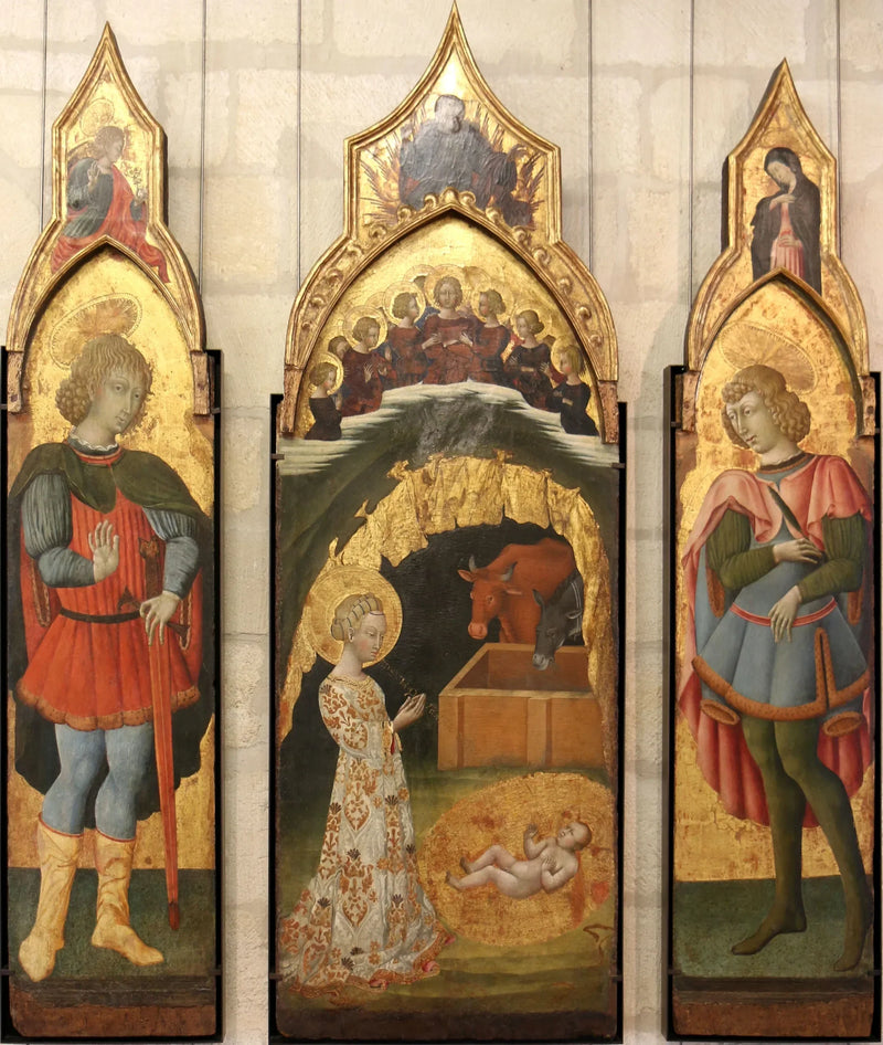 São Vittorin (?) (acima: o Anjo da Anunciação) - Giovanni di Paolo