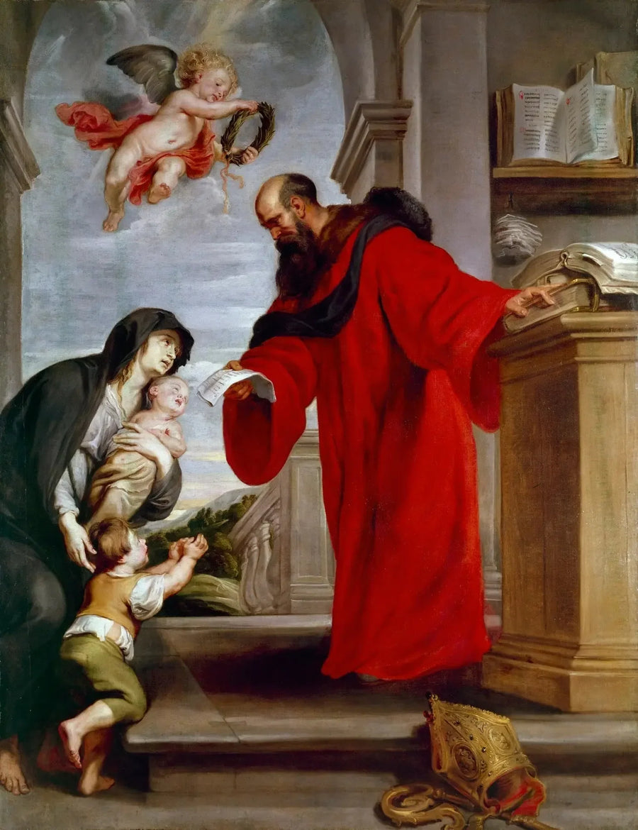 São Yves de Tréguier, padroeiro dos advogados, defensor das viúvas e órfãos - Peter Paul Rubens