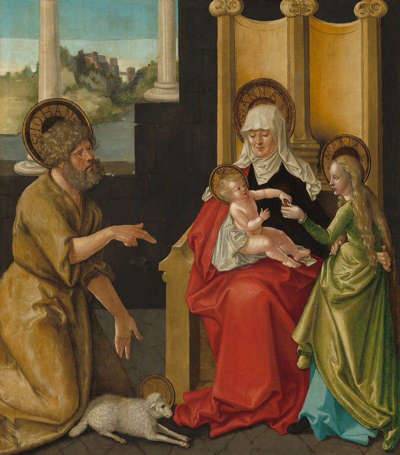 Santa Ana com o Menino Jesus, a Virgem e São João Batista - Hans Baldung Grien