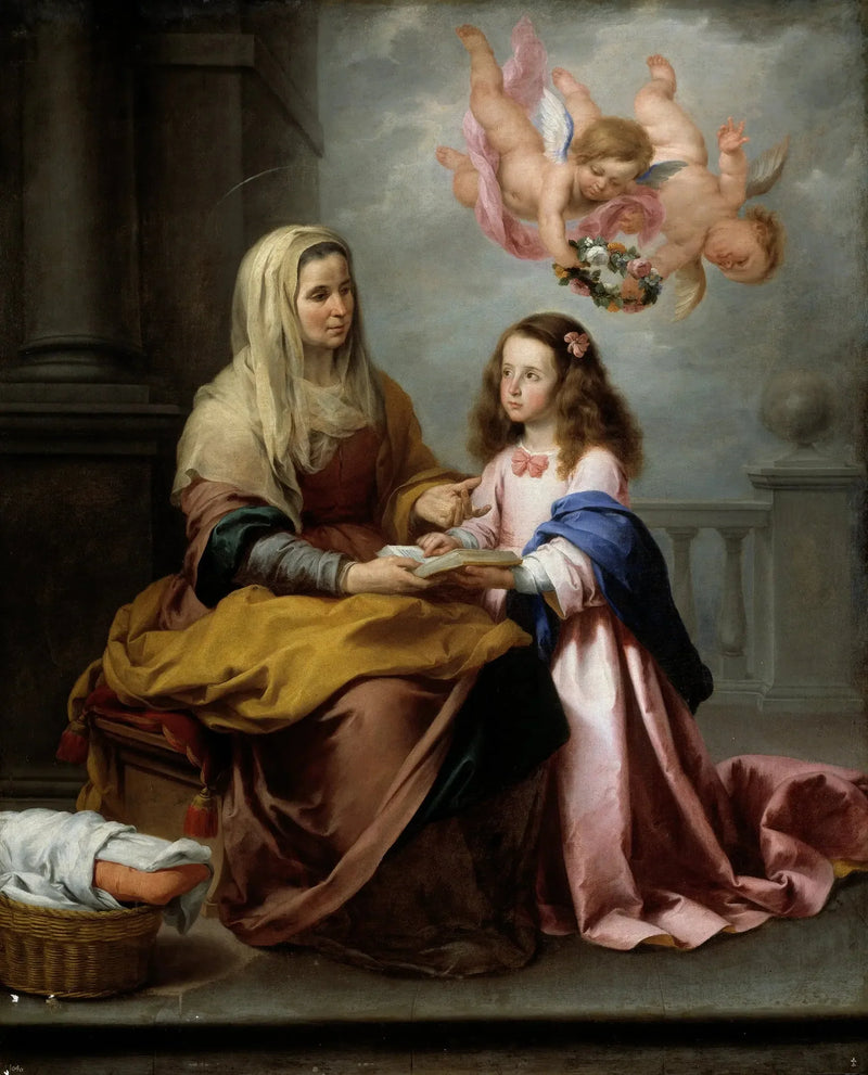 Santa Ana ensina Maria a ler - Bartolomé Esteban Murillo