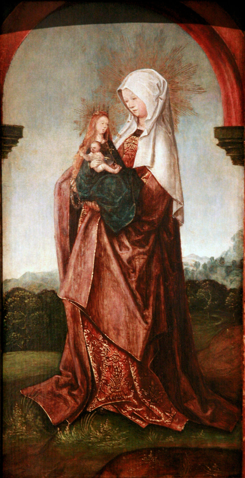 Santa Ana com a Virgem e o Menino - Jacob Cornelisz van Oostsanen
