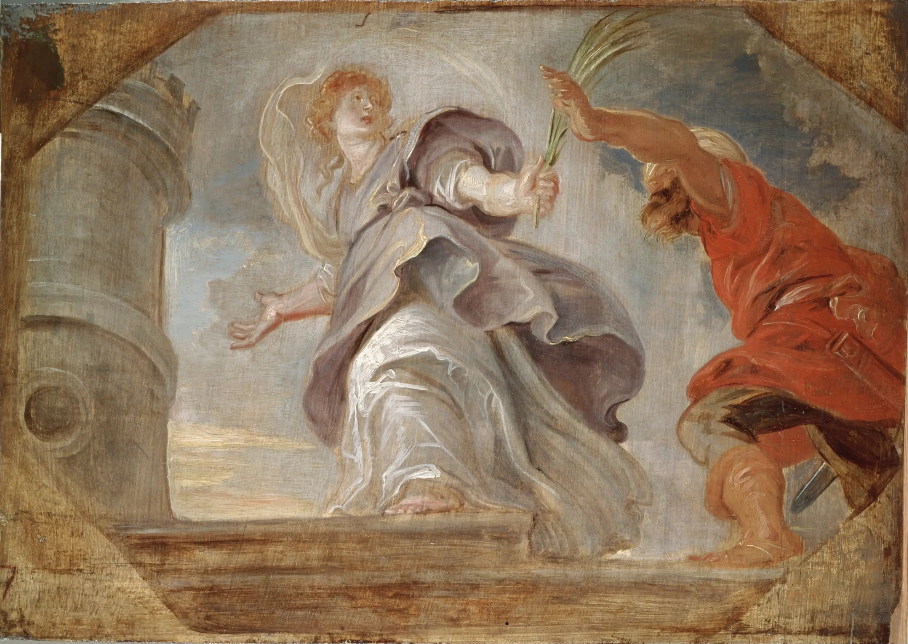 Sainte Barbe fuyant son père - Peter Paul Rubens image 1 reproduction réalisée par Alpha Reproduction