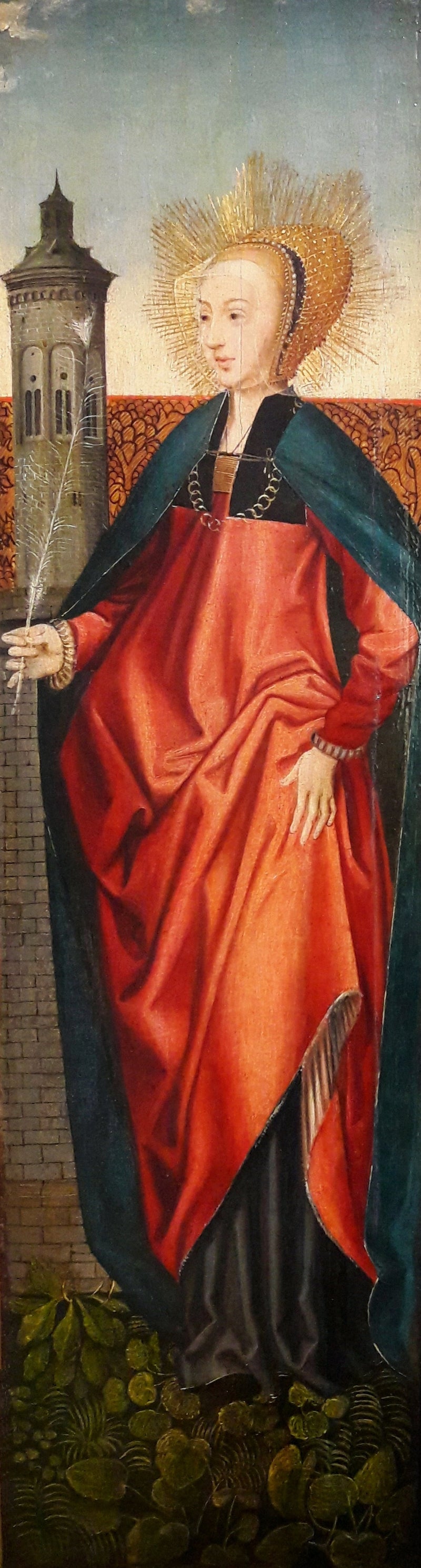 Santa Bárbara. - Jacob Cornelisz van Oostsanen