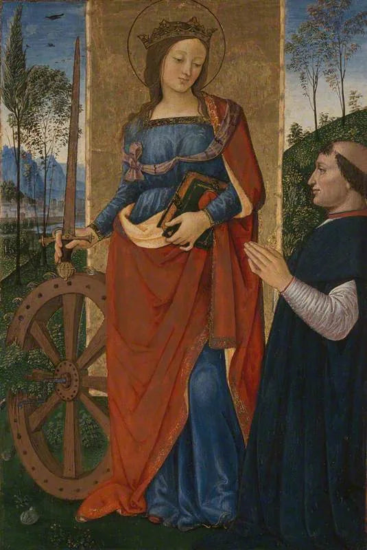 Santa Catarina de Alexandria com um doador - Pinturicchio