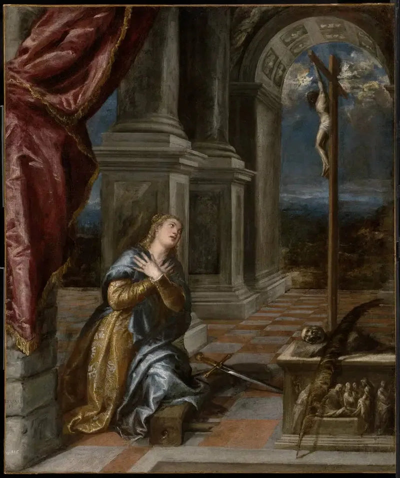 Santa Catarina de Alexandria em oração - Titian