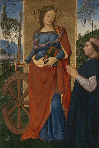 Sainte Catherine d’Alexandrie avec un donateur - Pinturicchio - Alpha Reproduction