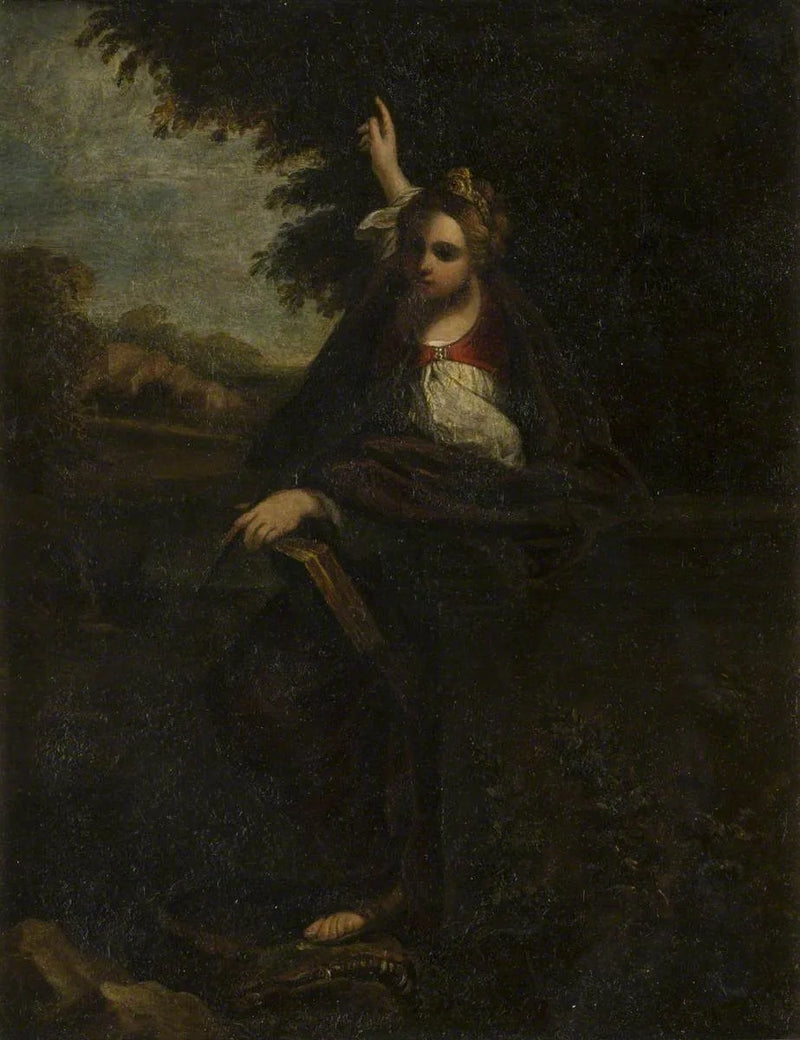Santa Catarina em uma paisagem - Annibale Carracci