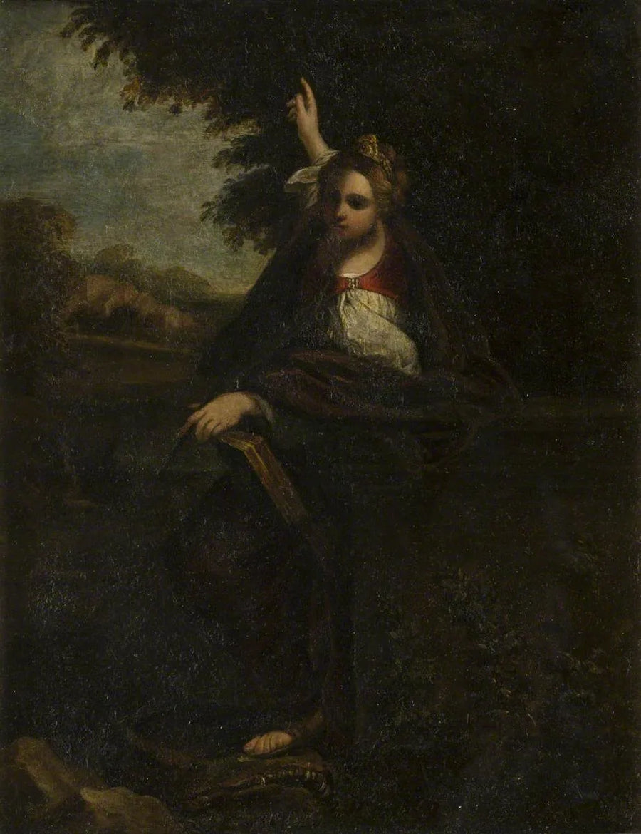 Santa Catarina em uma paisagem - Annibale Carracci
