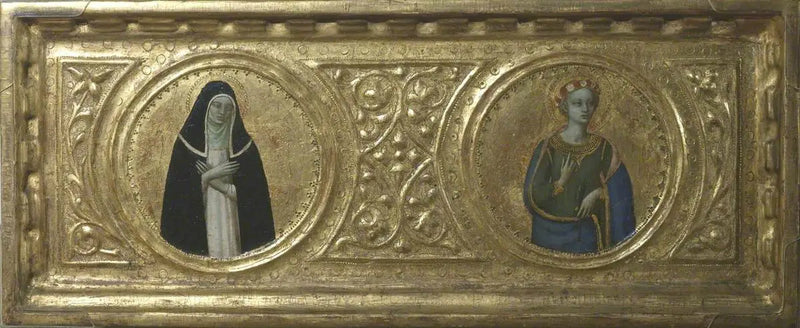 Santa Catarina de Sena e Santa Cecília (predela, painel esquerdo) - Fra Angelico
