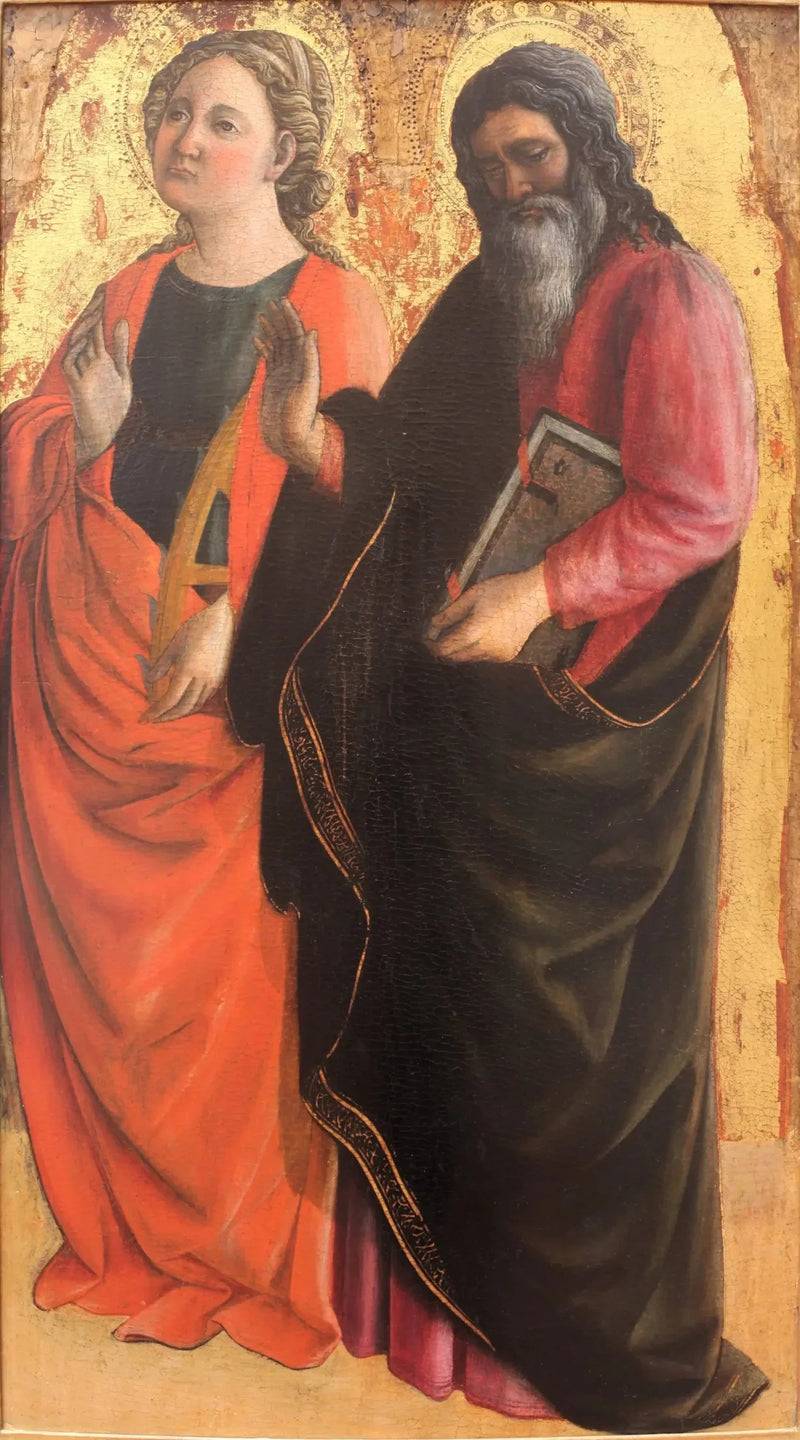 Santa Catarina e um santo evangelista - Fra Filippo Lippi