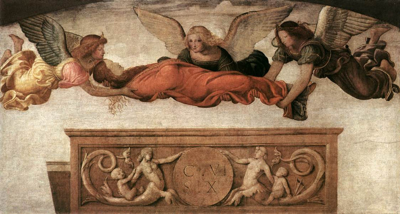 Santa Catarina enterrada pelos anjos - Bernardino Luini