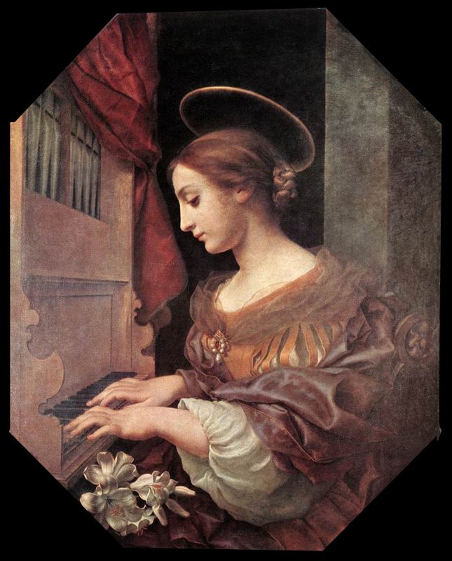 Santa Cecília no órgão - Carlo Dolci