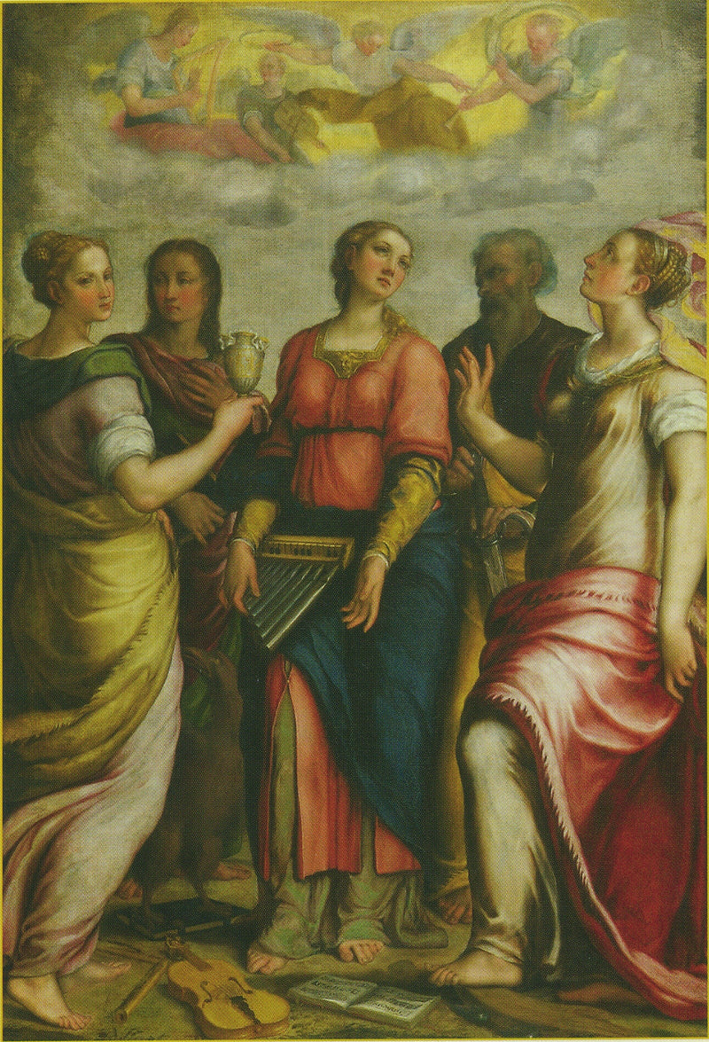 Santa Cecília e São - Federico Barroci