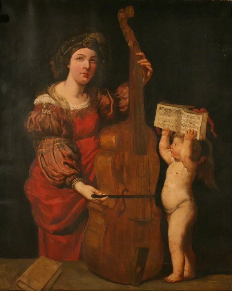 Santa Cecília tocando viola - Domenichino