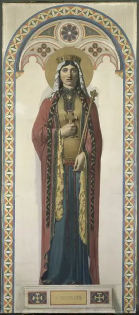 Santa Clotilde, esposa de Clóvis - Jean-Auguste-Dominique Ingres