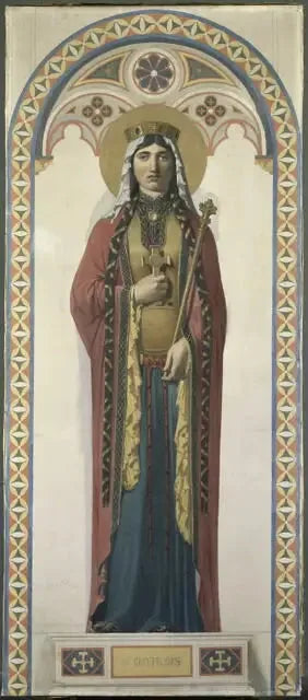 Santa Clotilde, esposa de Clóvis - Jean-Auguste-Dominique Ingres