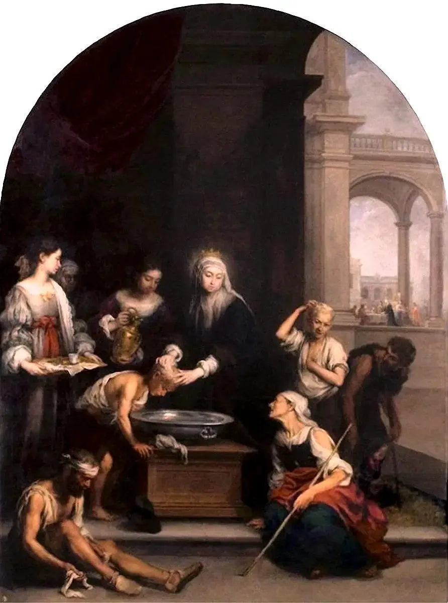 Santa Elizabeth cuidando dos leprosos - Bartolomé Esteban Murillo