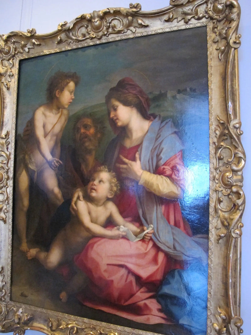 Santa Família com São João Batista - Andrea del Sarto