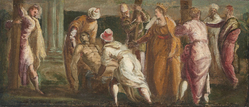 Santa Helena verificando a Verdadeira Cruz - Jacopo Tintoretto
