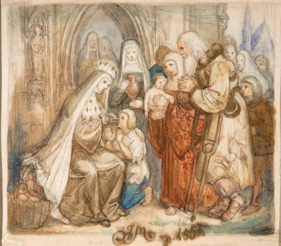 Santa Jadwiga entre os Pobres - Jan Matejko