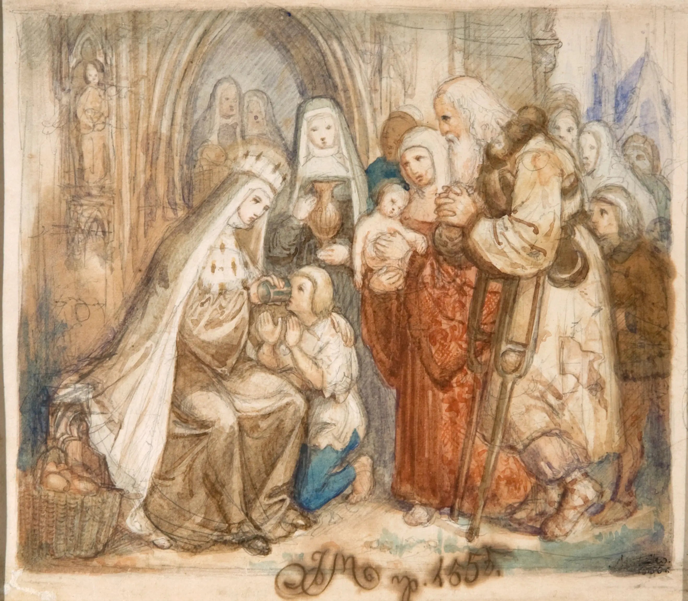 Sainte Jadwige parmi les Pauvres - Jan Matejko - Alpha Reproduction