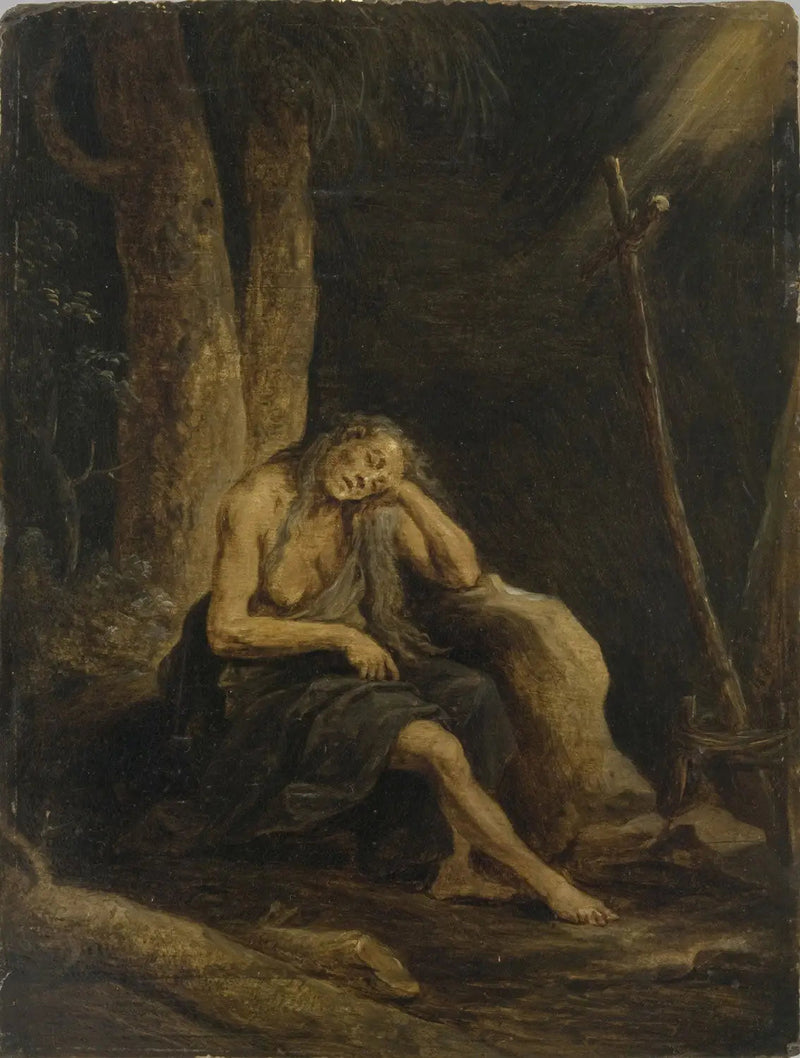 Santa Maria do Egito no deserto - David Teniers Júnior