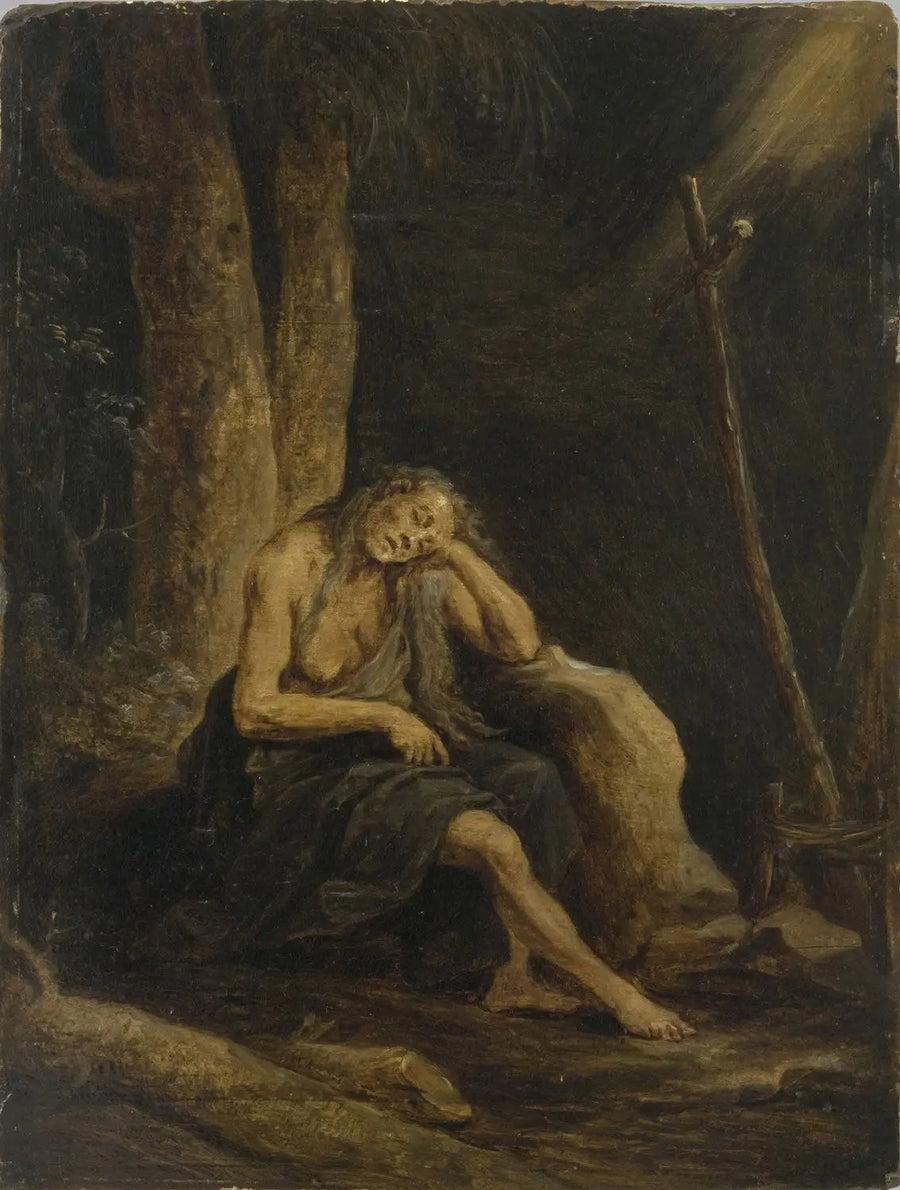 Santa Maria do Egito no deserto - David Teniers Júnior